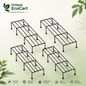 Unique EcoCart Phoenix Metal Pot Stand (Pack of 4) | Heavy Duty Iron Plant Stand | Rust Resistant | Holds Up to 100 kg | Black