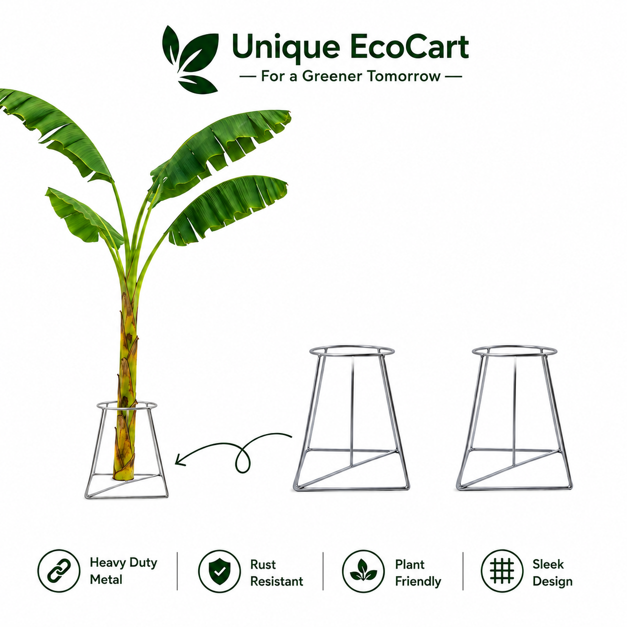 Banana Plant Support Stand – Heavy Duty Metal Stem Support